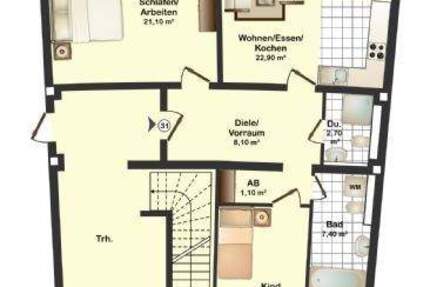 Wohnung Tharandt Großopitz - 3 Zimmer, 77 m&sup2;, 638&euro; | Angebot:26275567