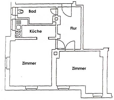 Etagenwohnung Dresden Cotta - 2 Zimmer, 50 m&sup2;, 440&euro; | Angebot:26787127