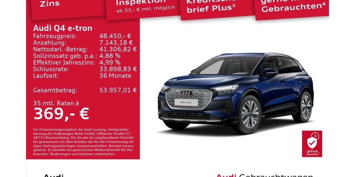 Audi Q4 e-tron 5.275 km 48.450 &euro; Dresden 01169
