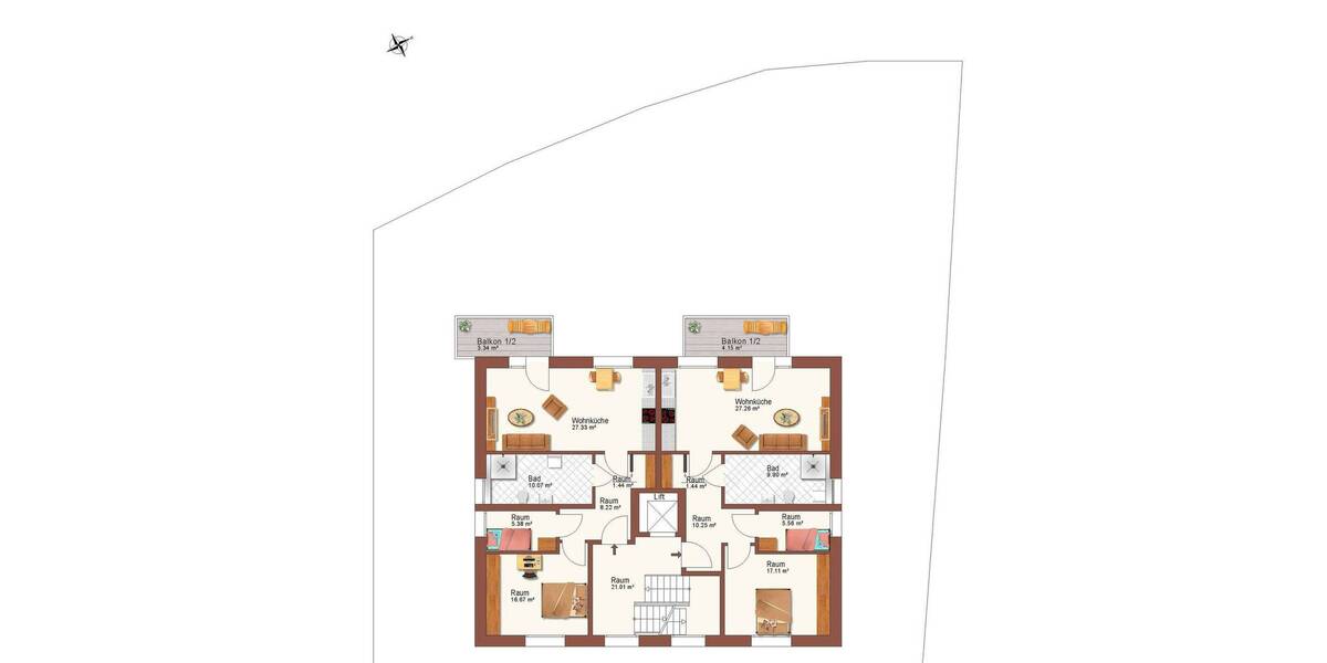 Etagenwohnung Dresden Coschütz/Gittersee - 2 Zimmer, 73 m&sup2;, 474.240&euro; | Angebot:26376703
