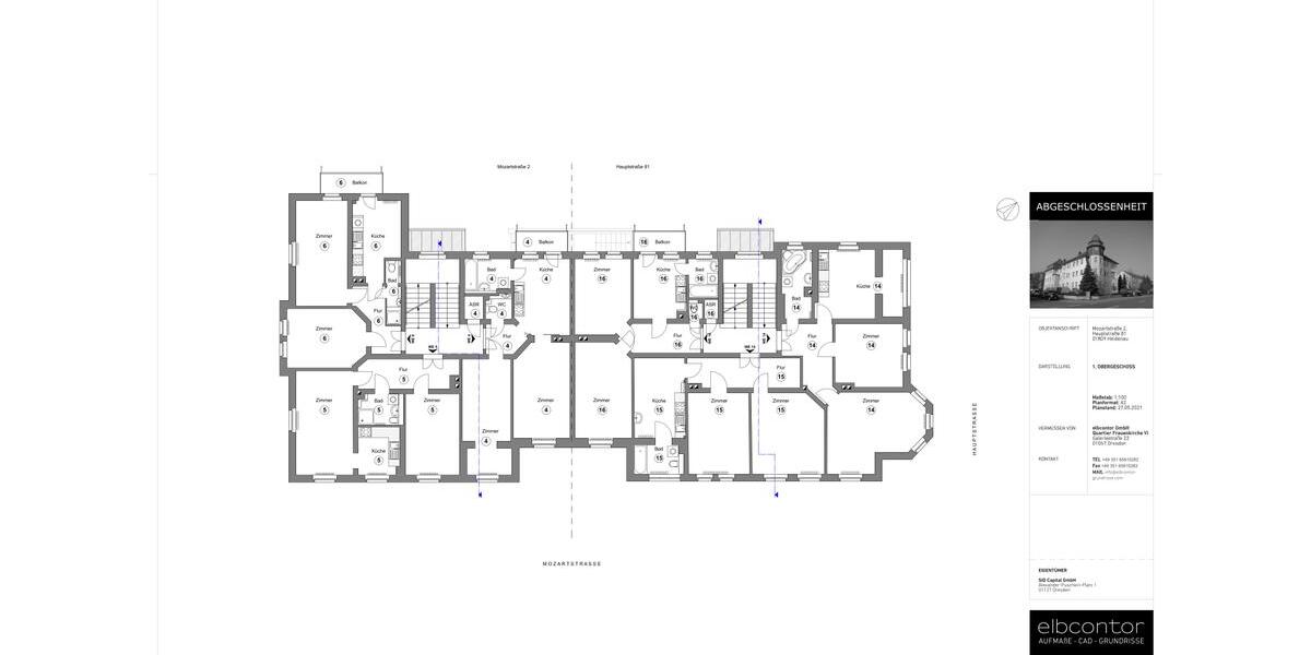 Etagenwohnung Heidenau - 2 Zimmer, 54 m&sup2;, 696&euro; | Angebot:26339277