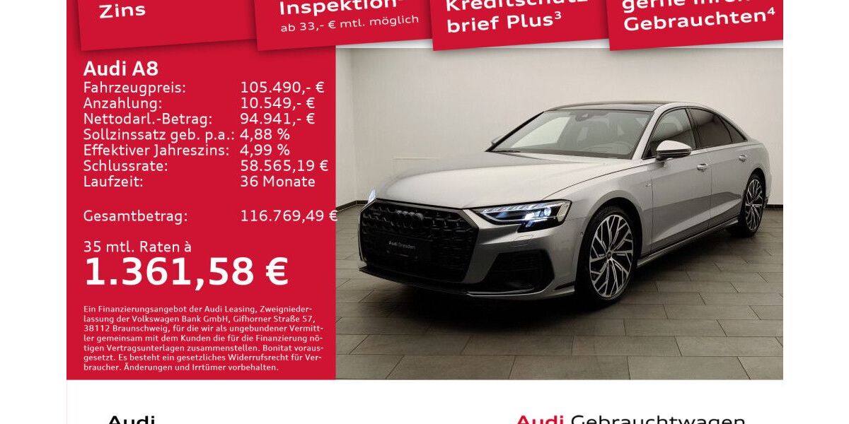 Audi A8 6.219 km 103.890 &euro; Dresden 01067