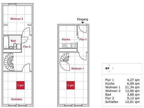 Etagenwohnung Dresden Neustadt - 3 Zimmer, 66 m&sup2;, 627&euro; | Angebot:25602429