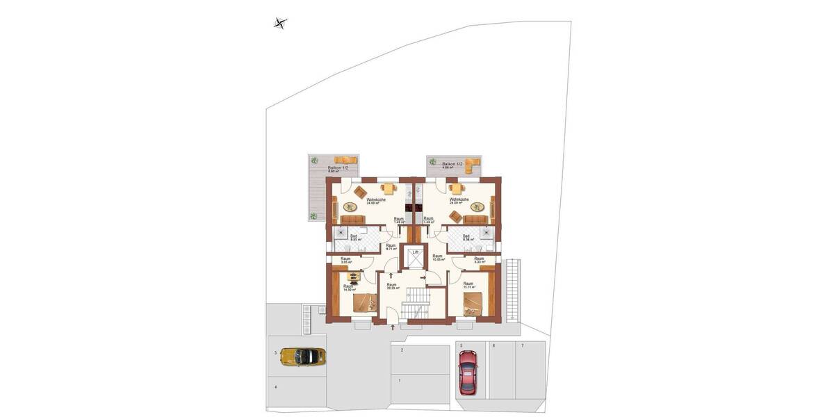 Etagenwohnung Dresden Coschütz/Gittersee - 3 Zimmer, 66 m&sup2;, 434.330&euro; | Angebot:26376705