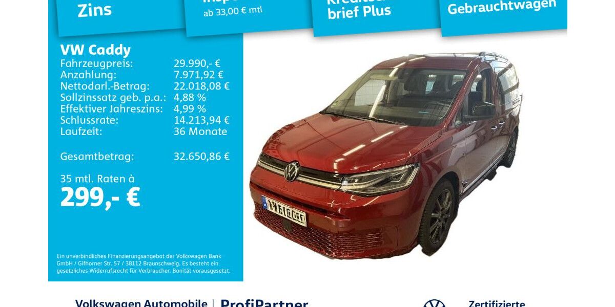 VW Caddy 36.835 km 28.890 &euro; Dresden 01067
