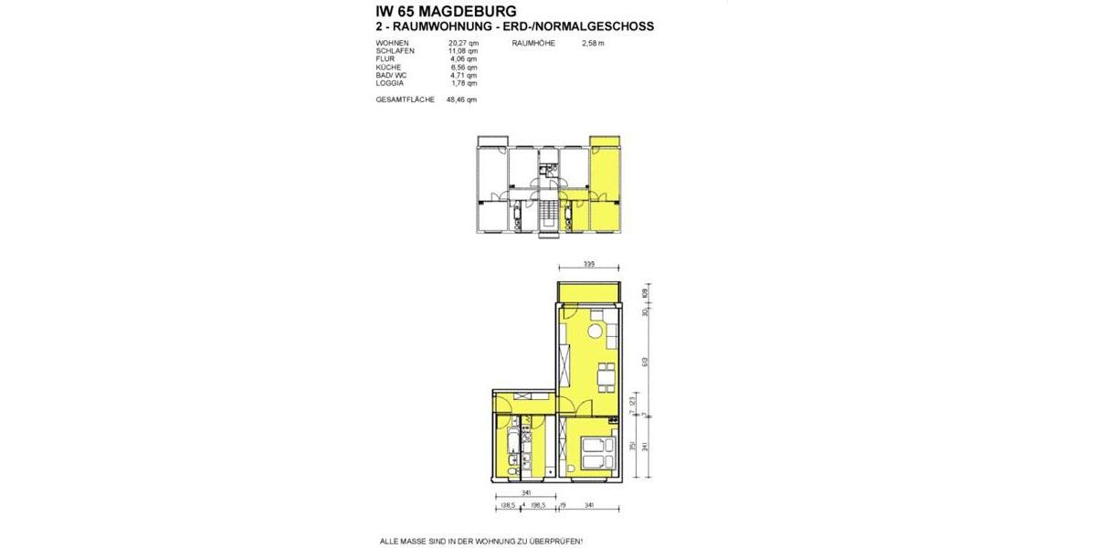 Etagenwohnung Dresden Blasewitz - 2 Zimmer, 48 m&sup2;, 479&euro; | Angebot:26274328