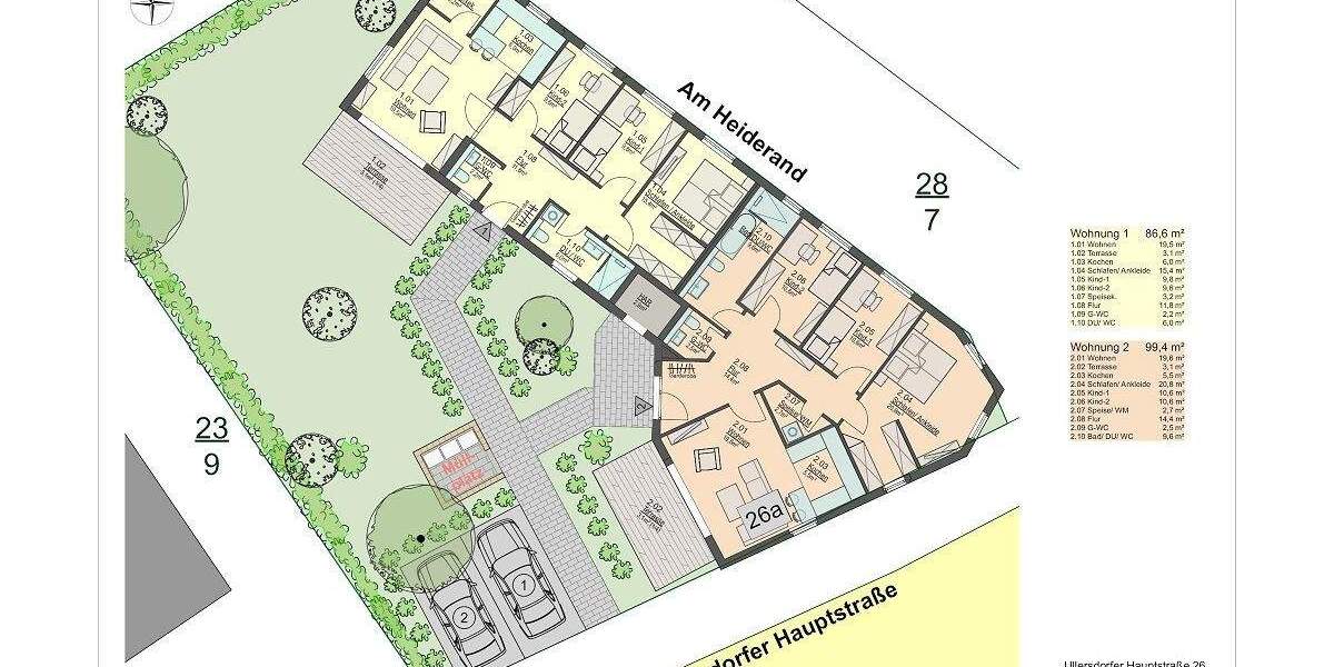 Etagenwohnung Ullersdorf Ullersdorf - 4 Zimmer, 99 m&sup2;, 352.870&euro; | Angebot:25734508