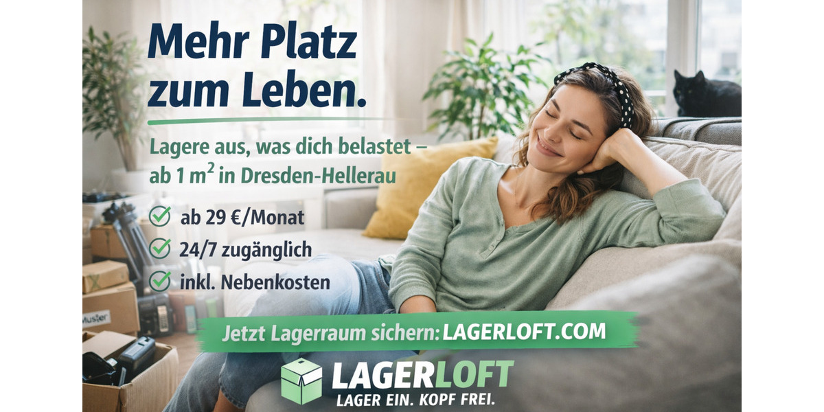 Mehr Platz zum Leben. Lagerraum in Dresden Nord mieten. zimmer