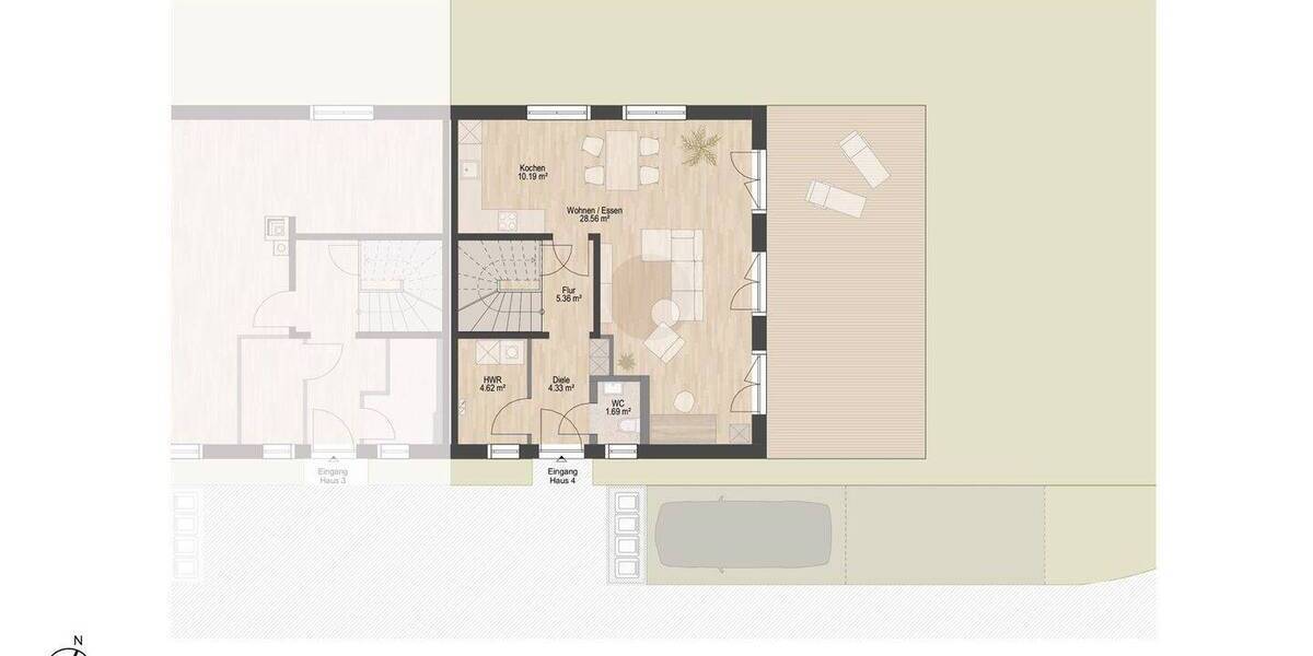 Doppelhaushälfte Klipphausen Hühndorf - 4 Zimmer, 132 m&sup2;, 1.950&euro; | Angebot:26513810
