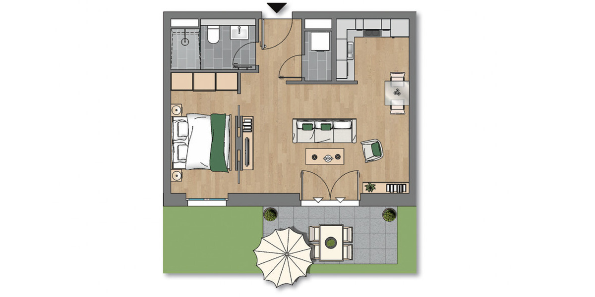 Etagenwohnung Dresden Wilsdruffer Vorstadt/Seevorstadt-West - 2 Zimmer, 48 m&sup2;, 750&euro; | Angebot:25230239