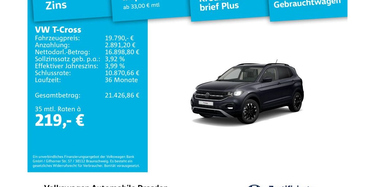 VW T-Cross 24.071 km 18.980 &euro; Dresden 01067