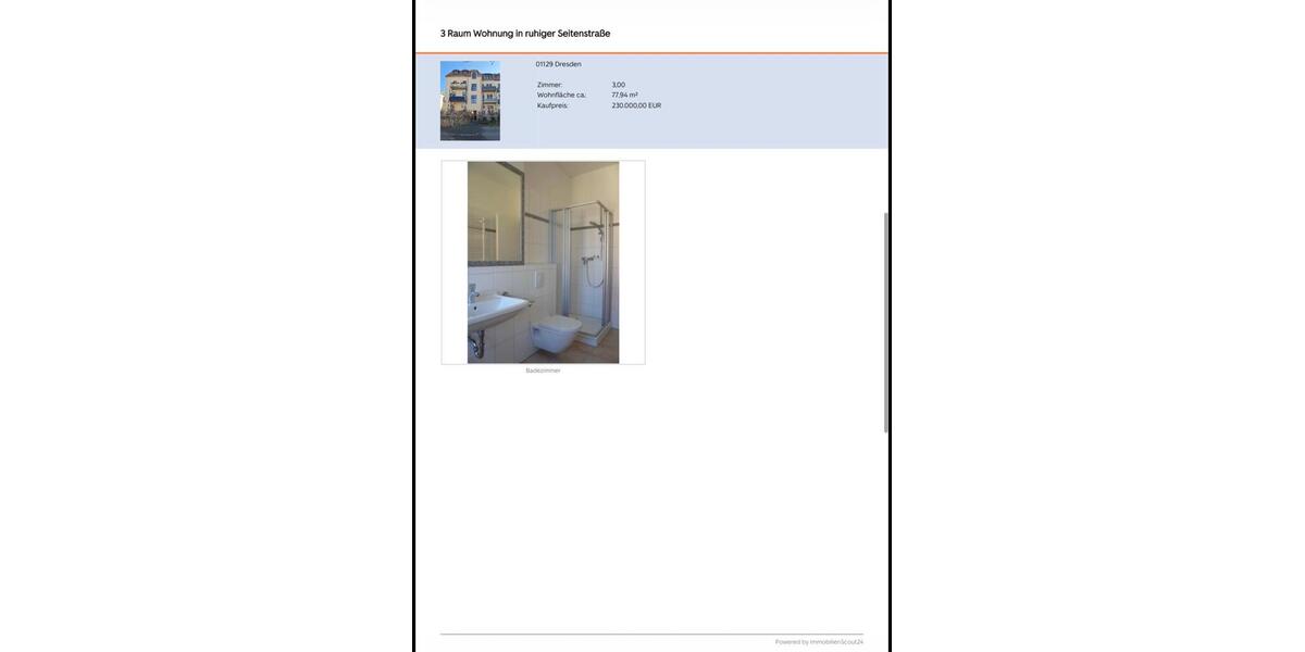 Hochparterre Dresden Pieschen - 3 Zimmer, 78 m&sup2;, 230.000&euro; | Angebot:27191491