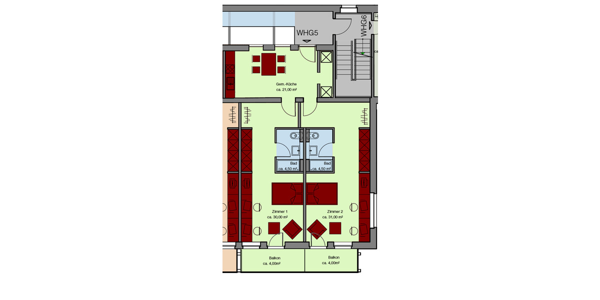 Etagenwohnung Dresden Äußere Neustadt - 2 Zimmer, 95 m&sup2;, 299.000&euro; | Angebot:25734514