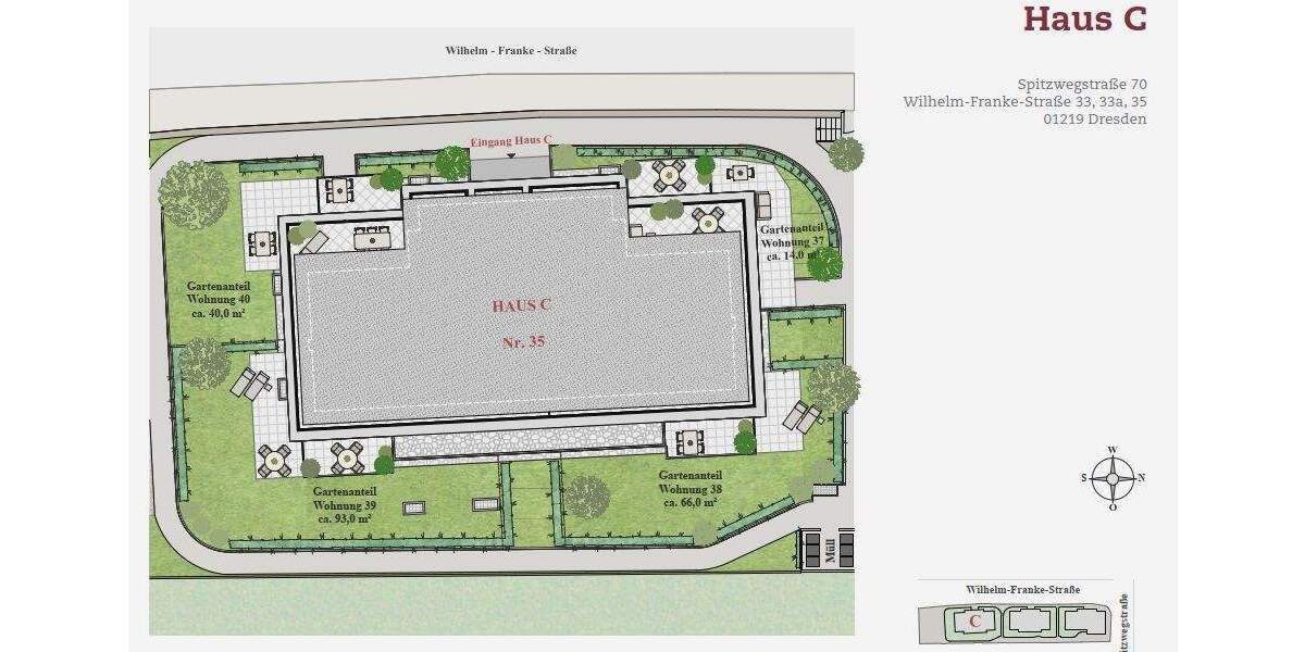 Terrassenwohnung Dresden Leubnitz-Neuostra - 1 Zimmer, 33 m&sup2;, 550&euro; | Angebot:26489401