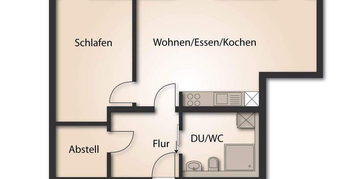 Etagenwohnung Dresden / Plauen Südvorstadt-West - 2 Zimmer, 66 m&sup2;, 430.000&euro; | Angebot:25866222