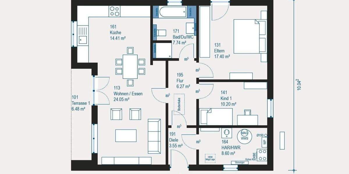 Bungalow Großröhrsdorf - 3 Zimmer, 98 m&sup2;, 228.779&euro; | Angebot:25802444