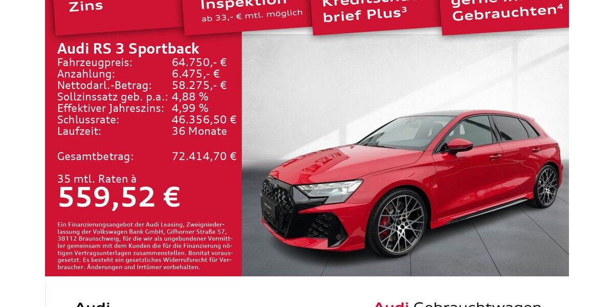 Audi RS3 7.473 km 62.450 &euro; Dresden 01067