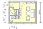 Erdgeschoßwohnung Freital - 1 Zimmer, 24 m&sup2;, 196&euro; | Angebot:25640289