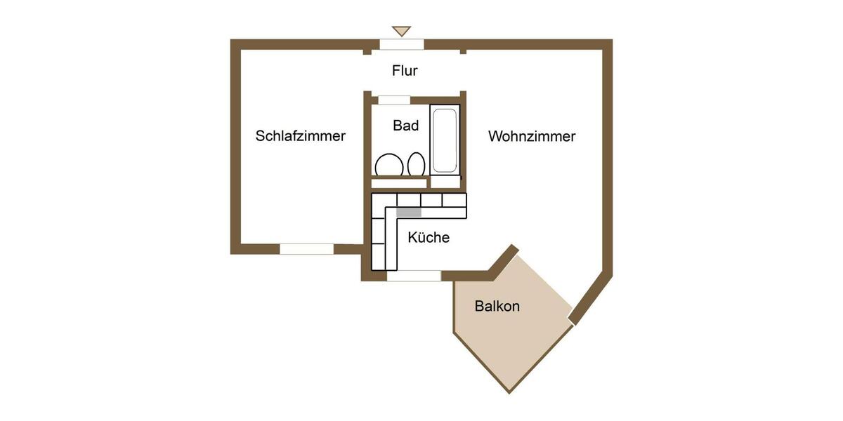 Etagenwohnung Dresden Loschwitz - 2 Zimmer, 43 m&sup2;, 124.000&euro; | Angebot:25633154