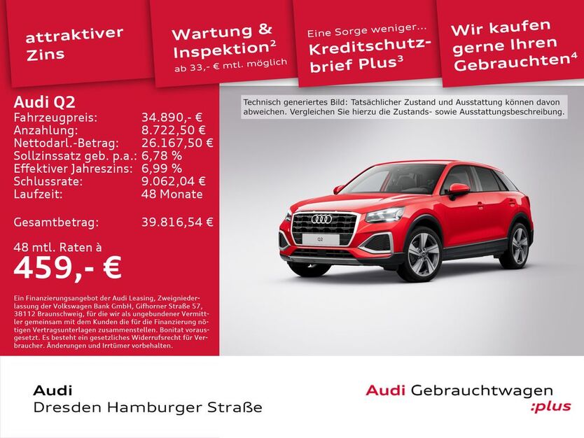 Audi Q2 8.012 km 34.490 € Dresden 01067