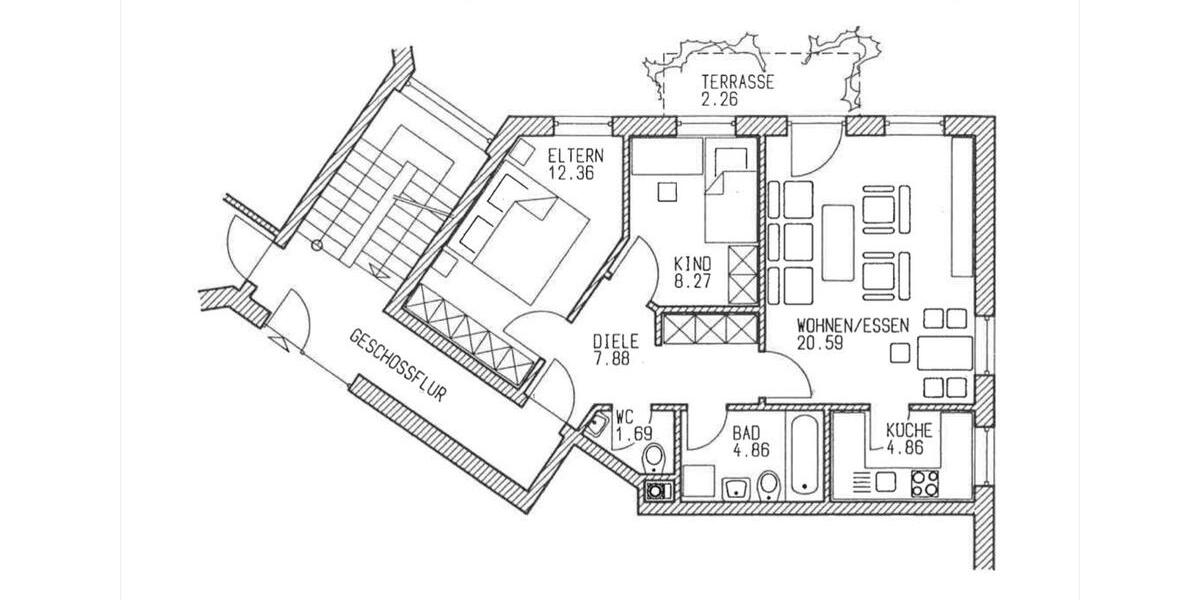 3-Raum-Wohnung mit Balkon – frisch renoviert 3 zimmer
