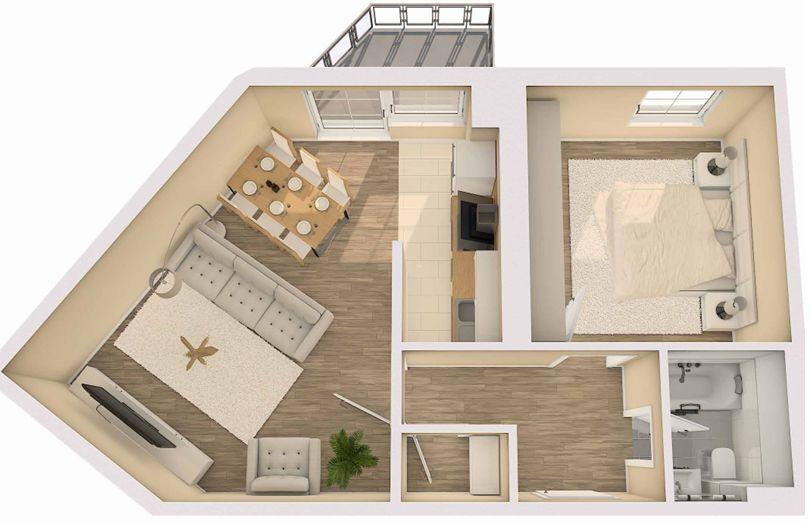 Erdgeschoßwohnung Dresden Leuben - 2 Zimmer, 54 m&sup2;, 450&euro; | Angebot:25236632