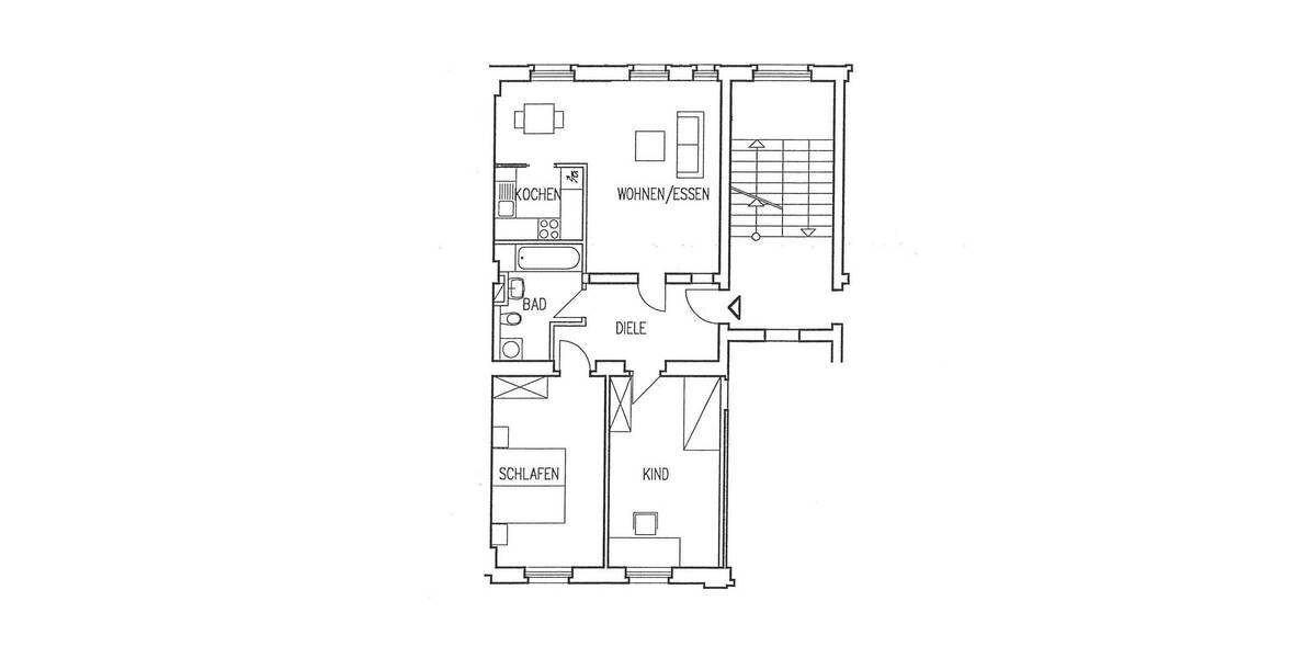 Etagenwohnung Dresden Pieschen-Süd - 3 Zimmer, 75 m&sup2;, 610&euro; | Angebot:26929532