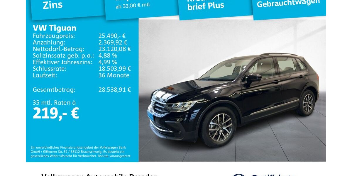 VW Tiguan 53.143 km 25.490 &euro; Dresden 01169