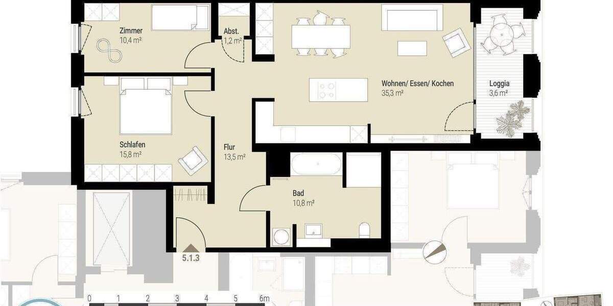 Etagenwohnung Dresden Innere Altstadt - 3 Zimmer, 90 m&sup2;, 1.586&euro; | Angebot:26388696