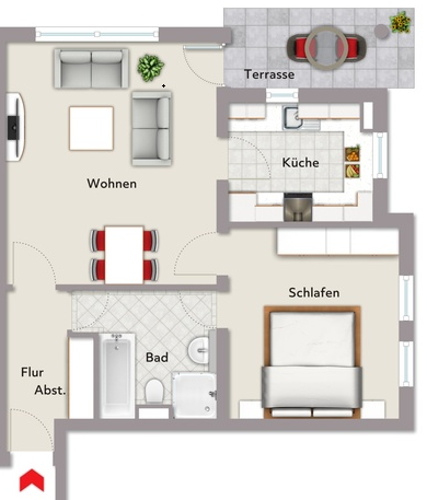 Etagenwohnung Dresden Loschwitz/Wachwitz - 2 Zimmer, 55 m&sup2;, 130.000&euro; | Angebot:25822711