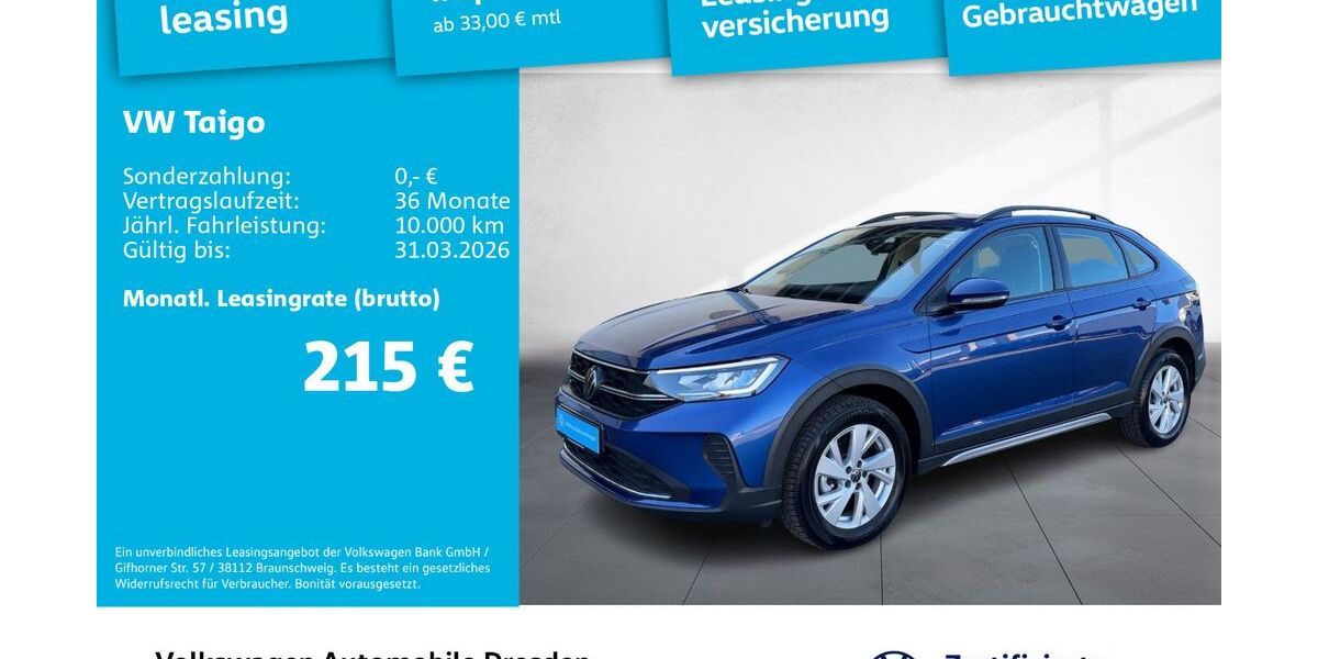 VW Taigo 7.089 km 19.690 &euro; Dresden 01067