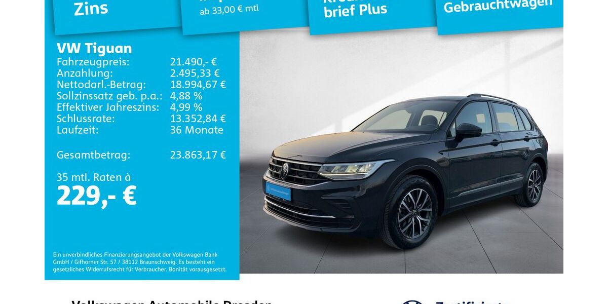VW Tiguan 63.307 km 20.485 &euro; Dresden 01067