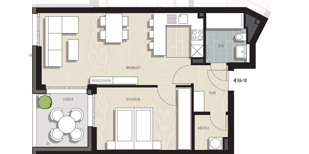 Etagenwohnung Dresden Cotta - 2 Zimmer, 54 m&sup2;, 319.500&euro; | Angebot:25749405