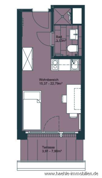 Etagenwohnung Dresden Cotta - 1 Zimmer, 23 m&sup2;, 490&euro; | Angebot:26252653