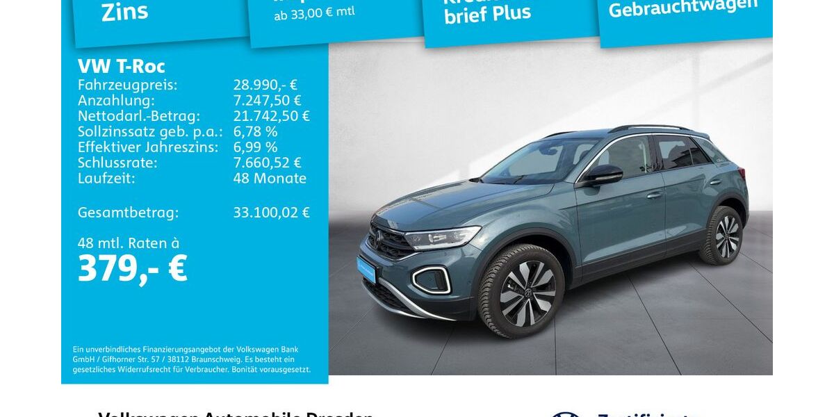VW T-Roc 13.982 km 28.990 &euro; Dresden 01067