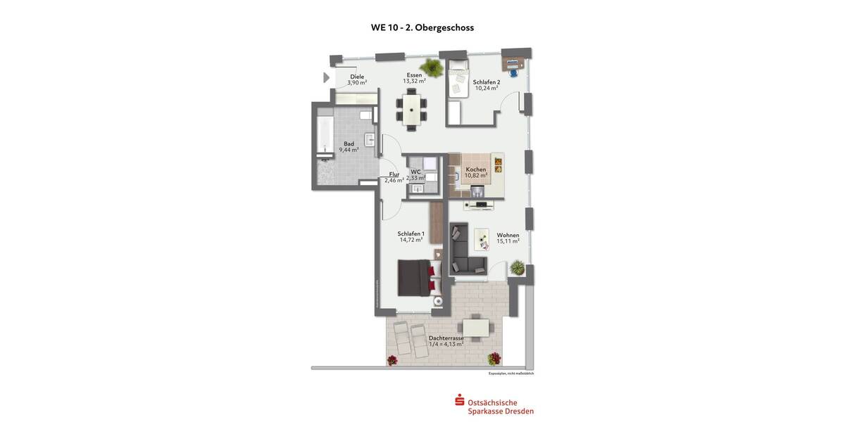Etagenwohnung Dresden Naußlitz - 3 Zimmer, 85 m&sup2;, 510.700&euro; | Angebot:25704713