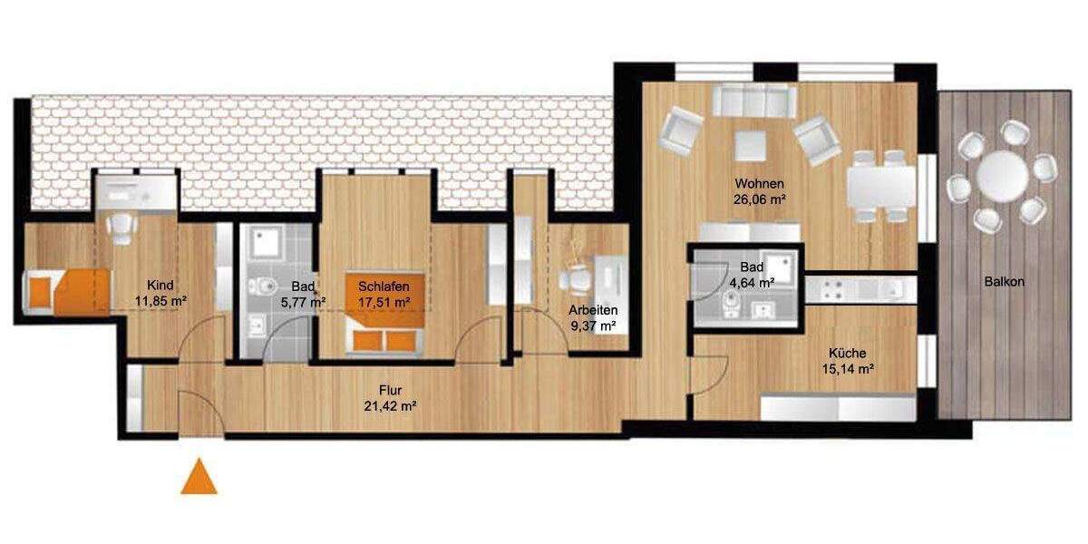 Etagenwohnung Freital / Saalhausen Saalhausen - 4 Zimmer, 123 m&sup2;, 1.250&euro; | Angebot:24685811