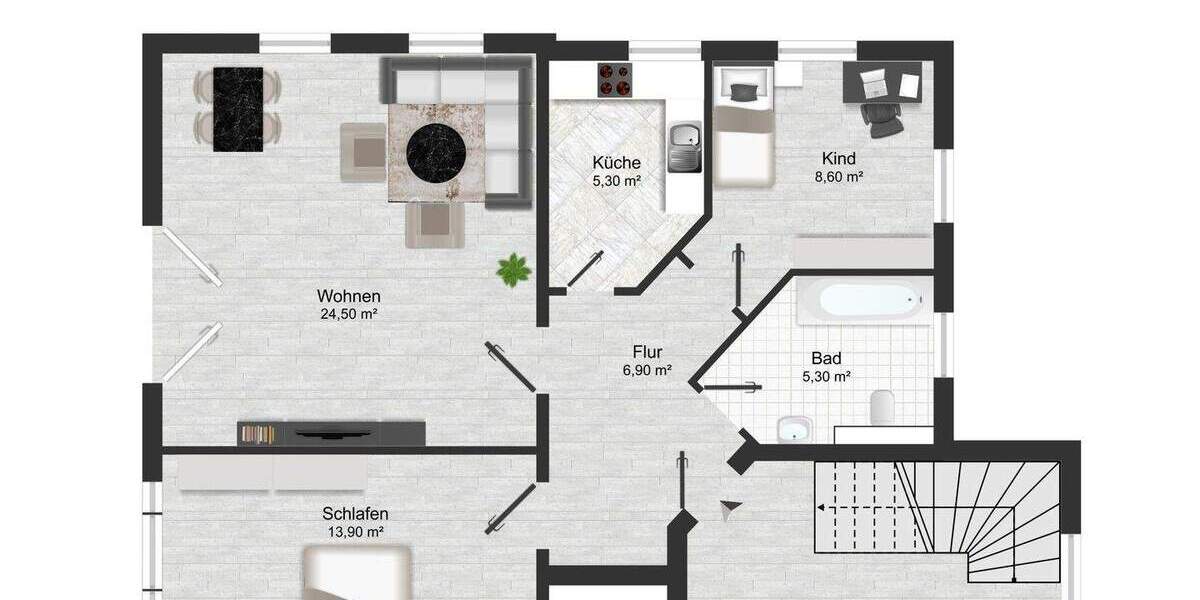 Etagenwohnung Coswig Brockwitz - 3 Zimmer, 66 m&sup2;, 149.000&euro; | Angebot:25666769