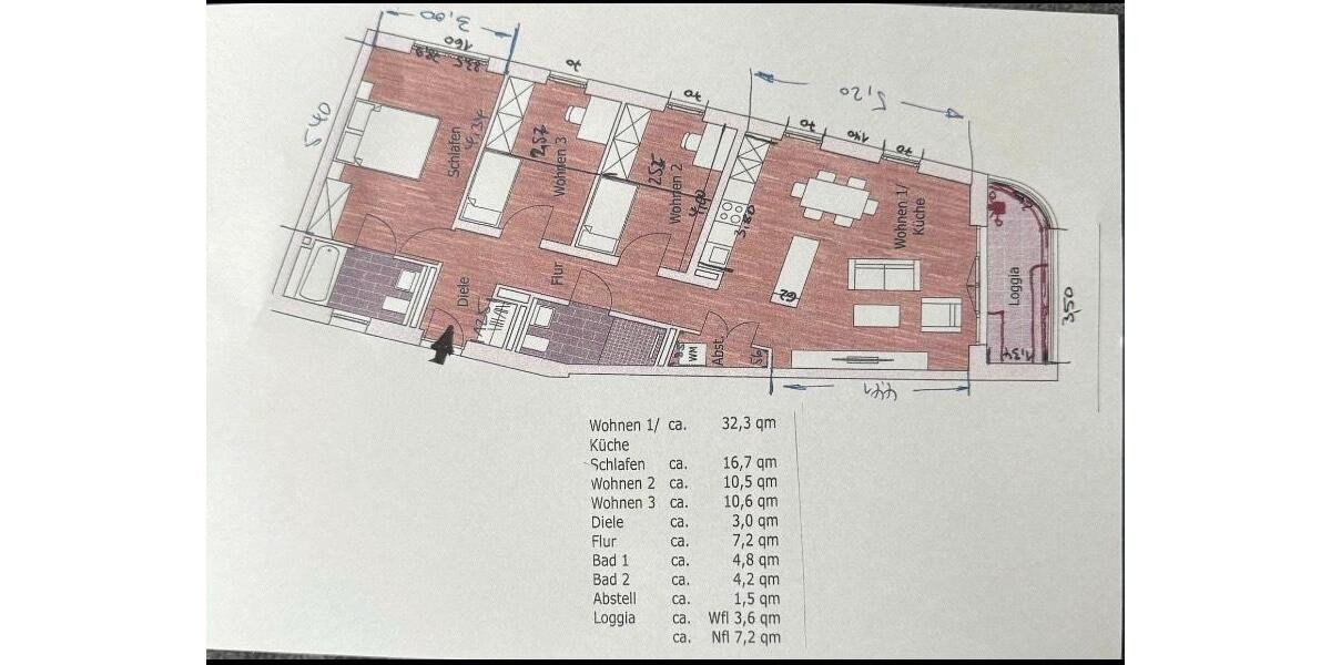 Dachgeschoßwohnung Dresden Plauen - 4 Zimmer, 92 m&sup2;, 1.452&euro; | Angebot:25658565