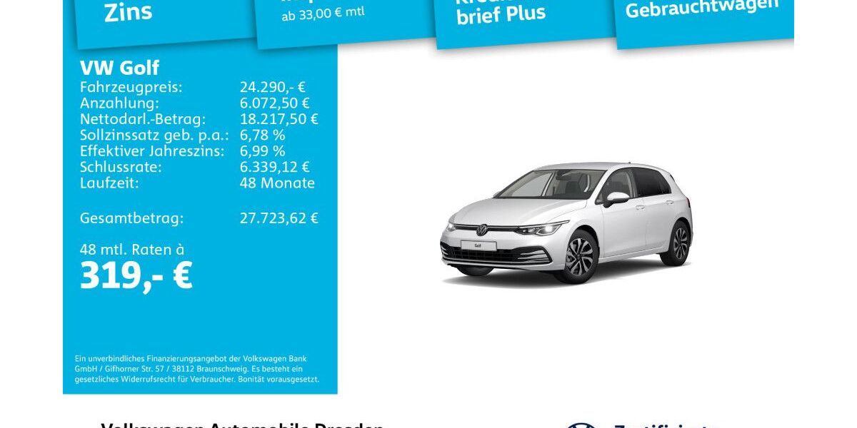 VW Golf 42.047 km 23.490 &euro; Dresden 01067