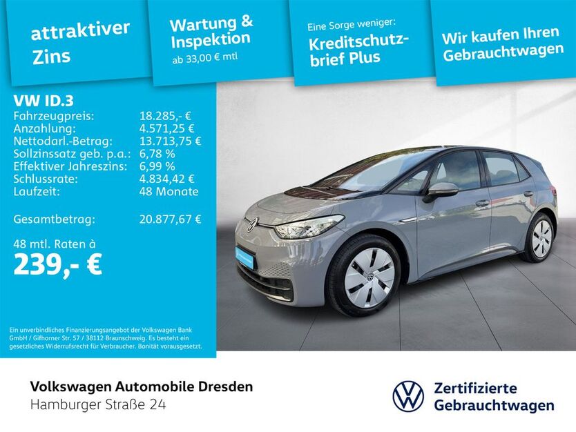 VW ID.3 25.470 km 17.890 € Dresden 01067