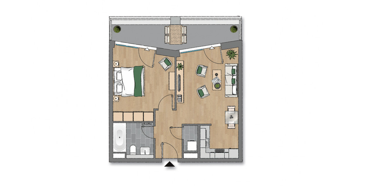 Etagenwohnung Dresden Wilsdruffer Vorstadt/Seevorstadt-West - 2 Zimmer, 55 m&sup2;, 830&euro; | Angebot:25216119