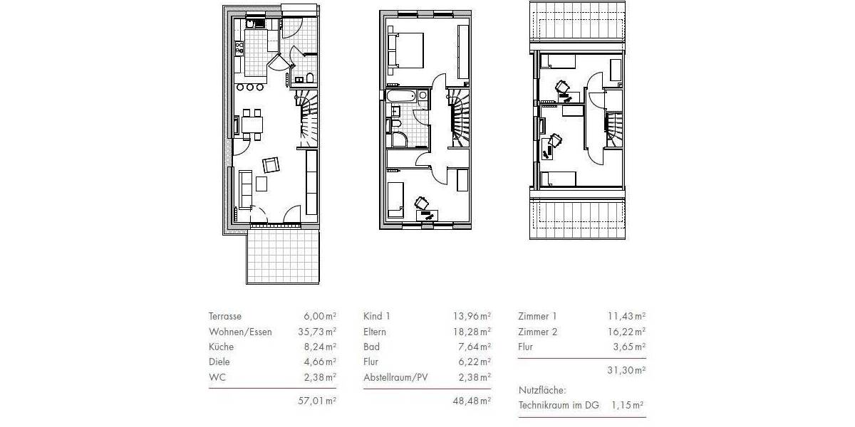 Energieeffizientes Reihenhaus mit Sonder-Afa 5+5 % KfW-Förderung in DD-Gittersee 5 zimmer