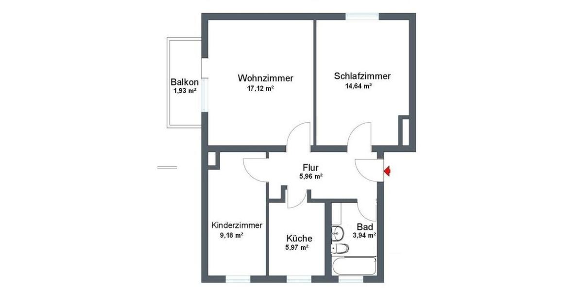 Etagenwohnung Coswig - 3 Zimmer, 60 m&sup2;, 510&euro; | Angebot:26215548