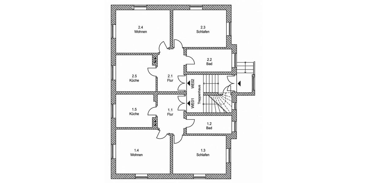 Hochparterre Dresden Klotzsche - 2 Zimmer, 64 m&sup2;, 990&euro; | Angebot:26465322