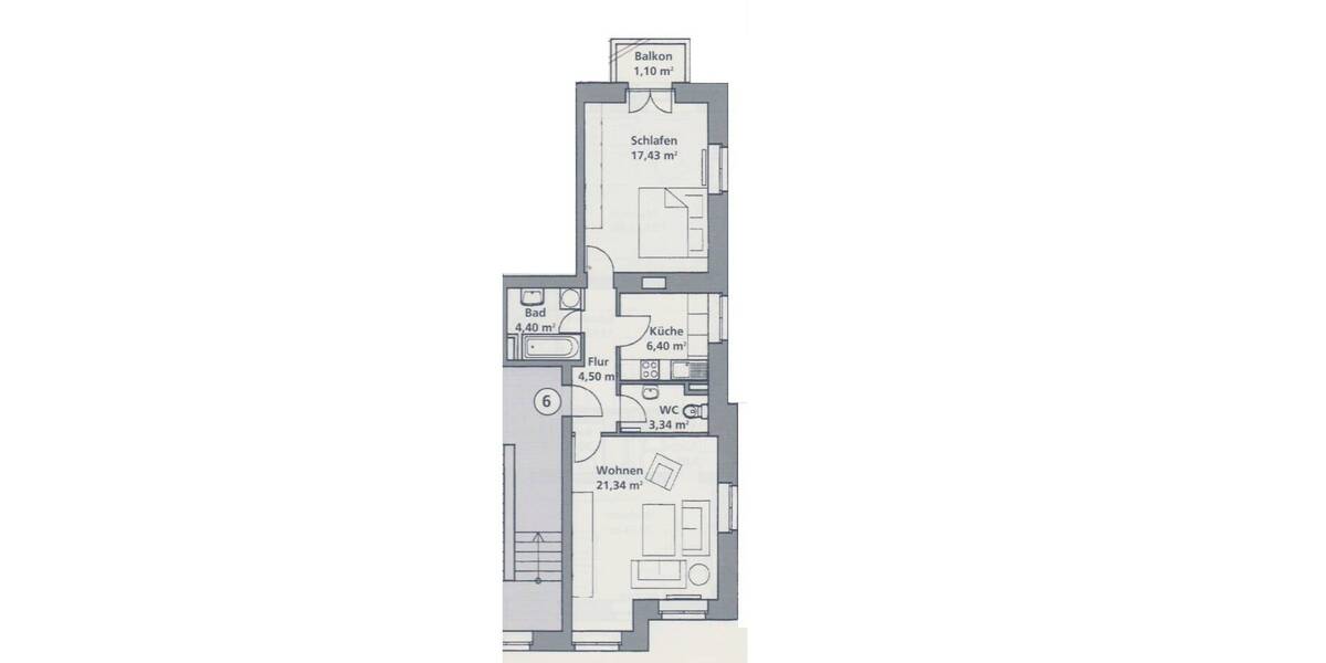 Etagenwohnung Dresden Löbtau-Nord - 2 Zimmer, 57 m&sup2;, 159.600&euro; | Angebot:26542870