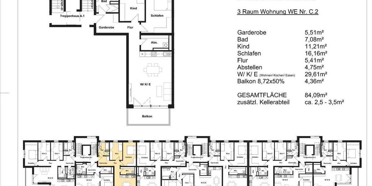 Etagenwohnung Heidenau - 3 Zimmer, 83 m&sup2;, 391.600&euro; | Angebot:26543710