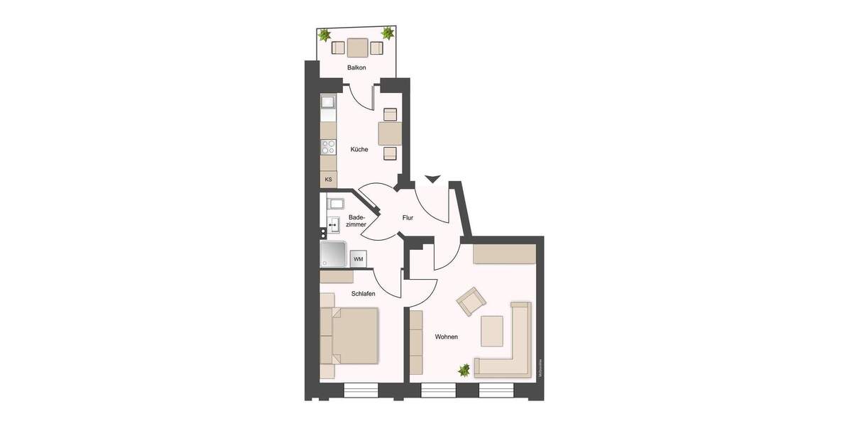 Etagenwohnung Meißen - 2 Zimmer, 43 m&sup2;, 85.000&euro; | Angebot:25836595