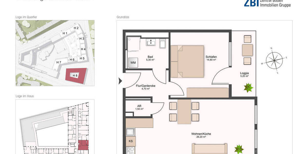 Etagenwohnung Dresden Johannstadt-Nord - 2 Zimmer, 55 m&sup2;, 795&euro; | Angebot:26570685