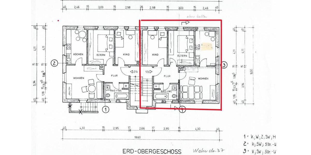 Ruhige frisch renovierte 3 Zimmer Wohnung mit eigenem Garten 3 zimmer